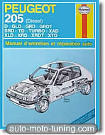 Revue technique Peugeot 205 diesel (jusqu'à 1995)
